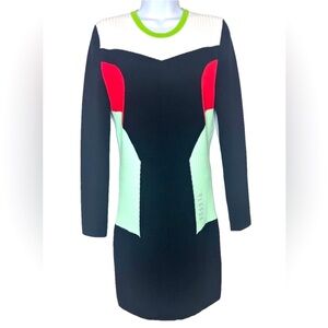 Women's Versus Versace Knit Dress, Size S, Black & Red